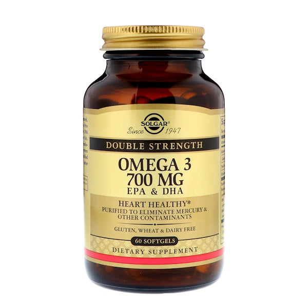 Solgar, Omega-3, EPA & DHA, Double Strength, 700 mg, 60 Softgels