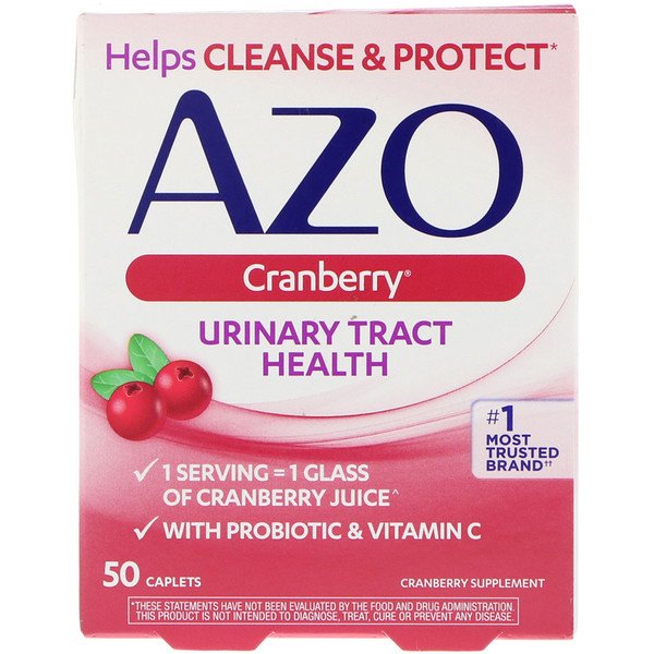 Azo, Urinary Tract Health, Cranberry, 50 Caplets