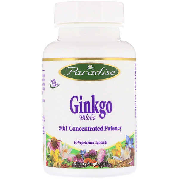 Paradise Herbs, Ginkgo Biloba, 60 Vegetarian Capsules