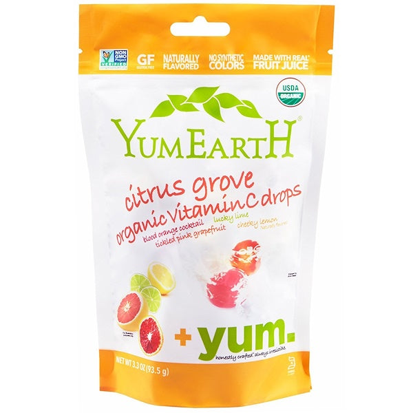 YumEarth, Organic Vitamin C Drops, Citrus Grove, 3.3 oz (93.5 g)