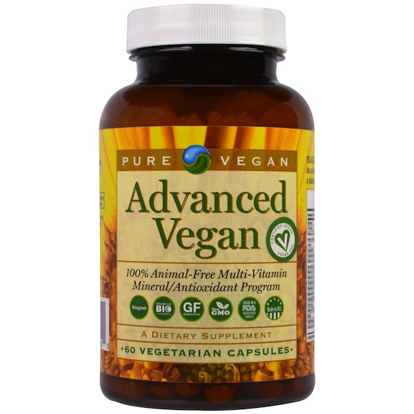 Pure Vegan, Advanced Vegan, 60 Vegetarian Capsules