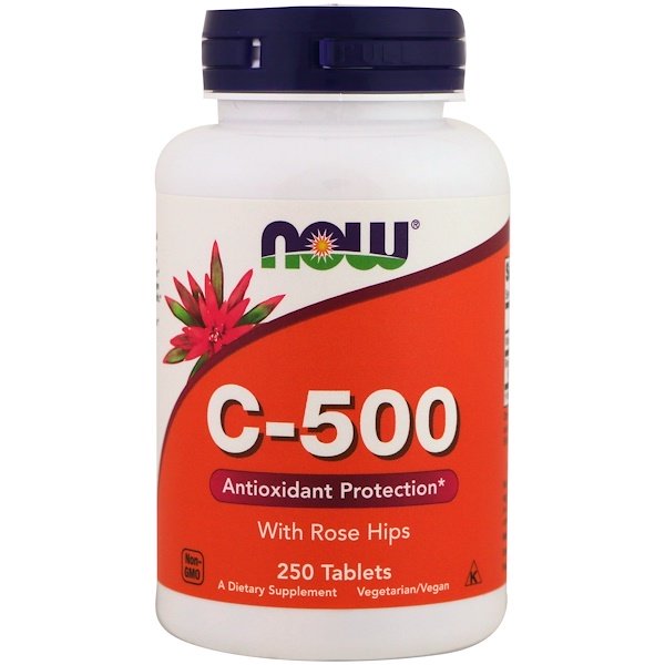 Now Foods, C-500 With Rose Hips, 250 Tablets