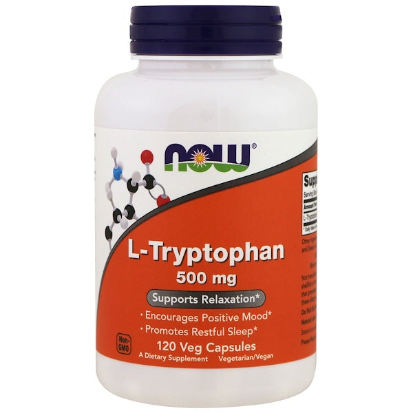 Now Foods, L-Tryptophan, 500 mg, 120 Veg Caps