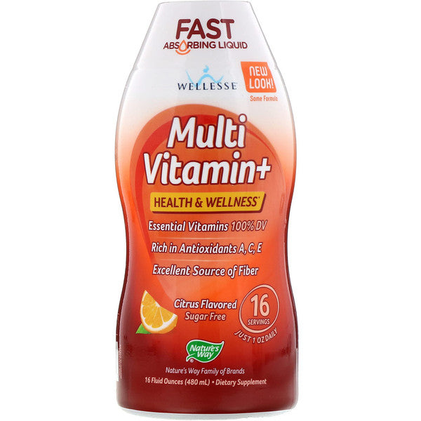 Nature's Way, Multi Vitamin+, Sugar Free, Citrus Flavored, 16 fl oz (480 ml)