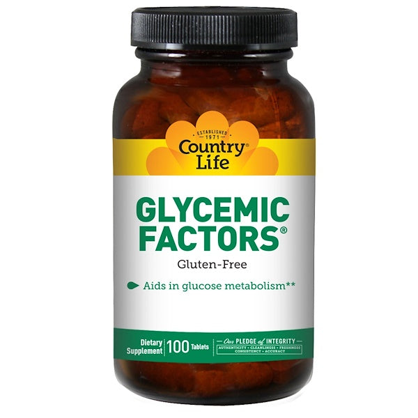 Country Life, Glycemic Factors, 100 Tablets