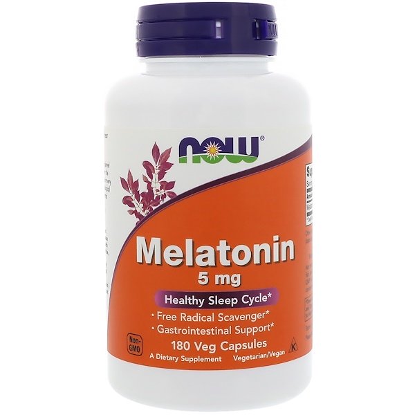 Now Foods, Melatonin, 5 mg, 180 Veg Capsules