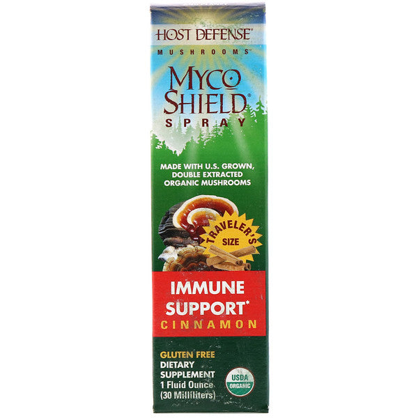 Fungi Perfecti, Mushrooms, Myco Shield Spray, Immune Support Cinnamon, 1 fl oz (30 ml)