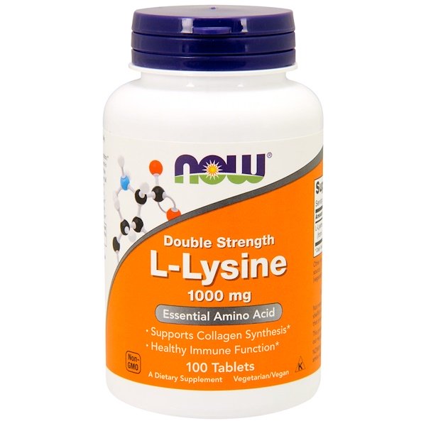 Now Foods, L-Lysine, 1,000 mg, 100 Tablets