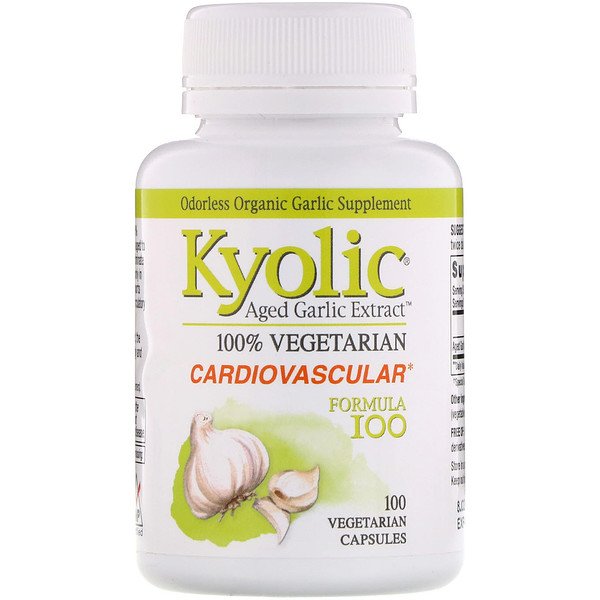 Kyolic, Aged Garlic Extract, Cardiovascular Formula 100, 100 Vegetarian Capsules