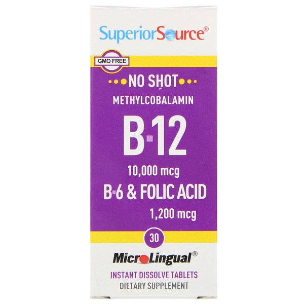 Superior Source, B-12, B-6 & Folic Acid, 30 MicroLingual Instant Dissolve Tablets