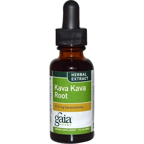 Gaia Herbs, Kava Kava Root, Herbal Extract, 1 fl oz (30 ml)