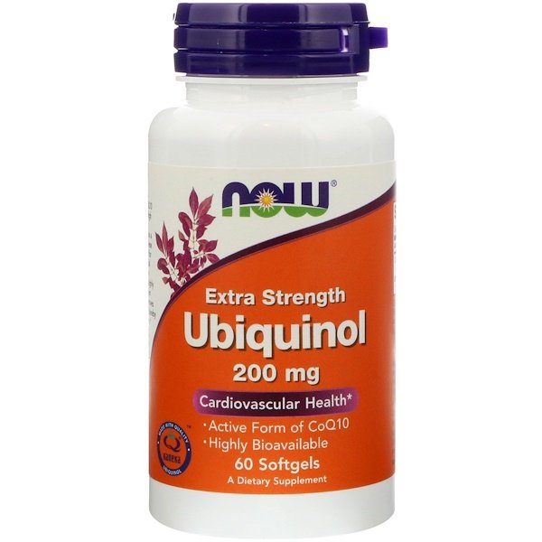 Now Foods, Ubiquinol, 200 mg, Extra Strength, 60 Softgels