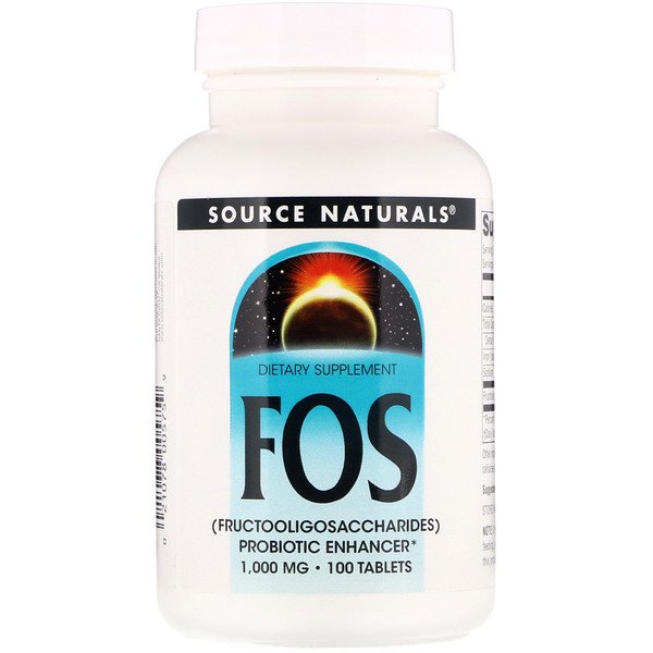 Source Naturals, FOS, 1,000 mg, 100 Tablets