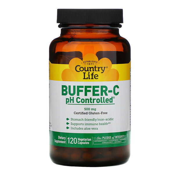 Country Life, Buffer-C, pH Controlled, 500 mg, 120 Vegetarian Capsules