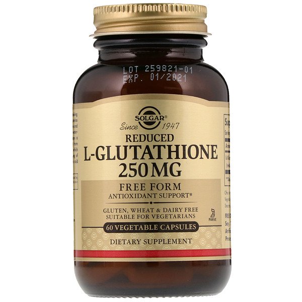 Solgar, Reduced L-Glutathione, 250 mg, 60 Vegetable Capsules