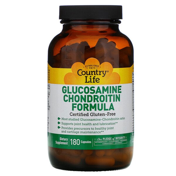 Country Life, Glucosamine Chondroitin Formula, 180 Capsules