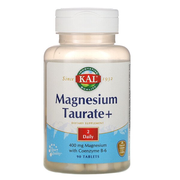 KAL, Magnesium Taurate+, 400 mg, 90 Tablets