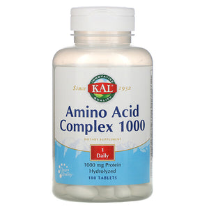 KAL, Amino Acid Complex 1000, 1,000 mg, 100 Tablets