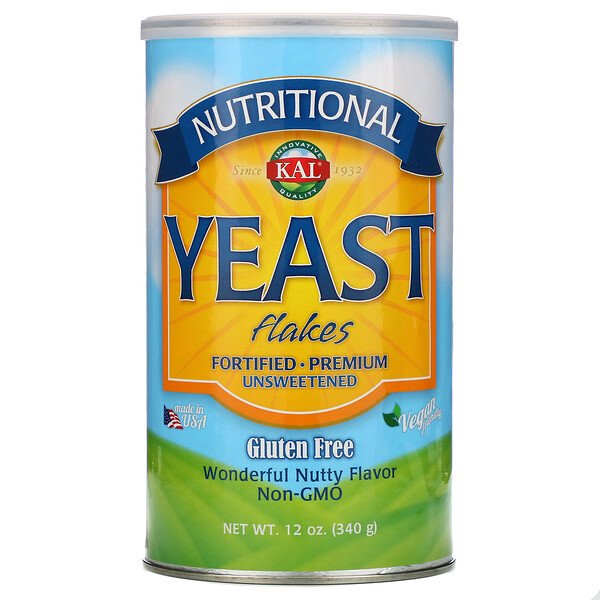 KAL, Nutritional, Yeast Flakes, Unsweetened, 12 oz (340 g)