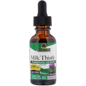 Nature's Answer, Milk Thistle, Alcohol-Free, 2,000 mg, 1 fl oz (30 ml)