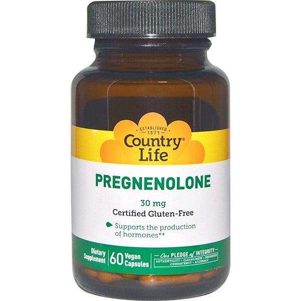 Country Life, Pregnenolone, 30 mg, 60 Vegan Capsules