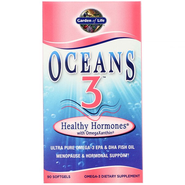 Garden of Life, Oceans 3, Healthy Hormones with OmegaXanthin, 90 Softgels
