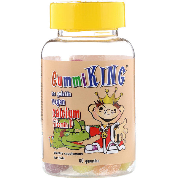 GummiKing, Calcium Plus Vitamin D for Kids, 60 Gummies