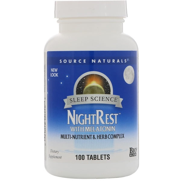 Source Naturals, NightRest with Melatonin, 100 Tablets