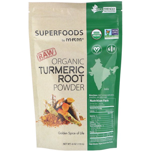 MRM, Raw Organic Turmeric Root Powder, 6 oz (170 g)