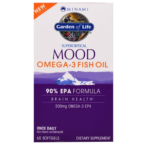 Minami Nutrition, Supercritical Mood Omega-3 Fish Oil, 500 mg, 60 Softgels