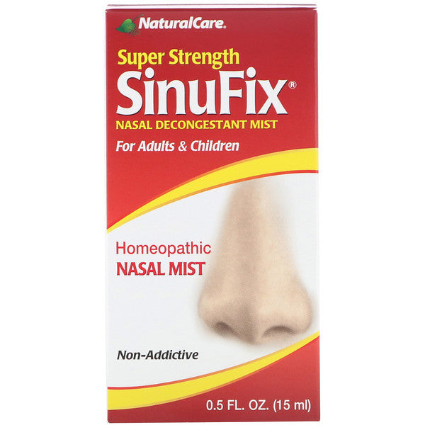 NaturalCare, Super Strength SinuFix, Nasal Decongestant Mist, 0.5 fl oz (15 ml)