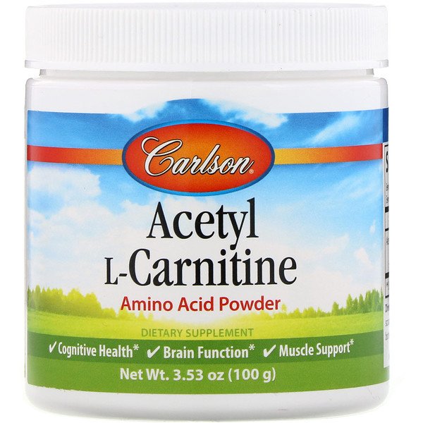 Carlson Labs, Acetyl L-Carnitine, Amino Acid Powder, 3.53 oz (100 g)