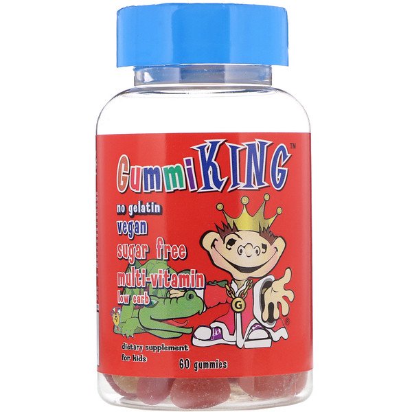 GummiKing, Multi-Vitamin for Kids, Sugar-Free , 60 Gummies