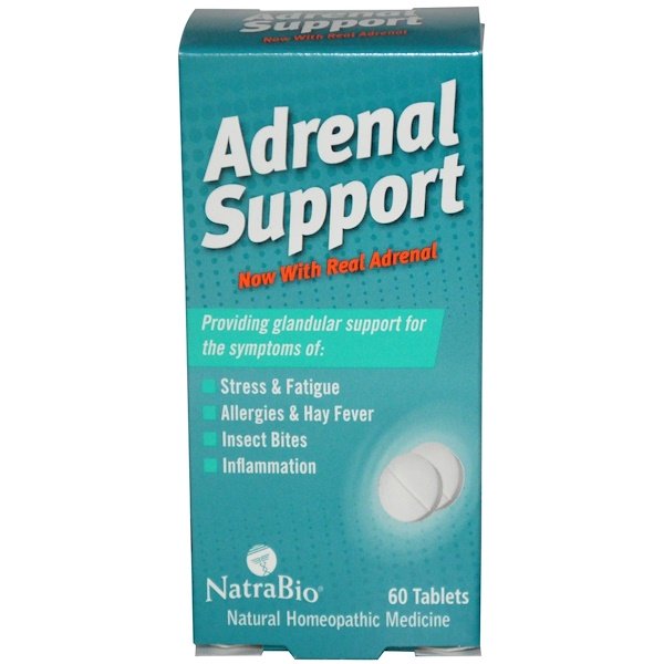 NatraBio, Adrenal Support, 60 Tablets