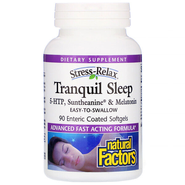 Natural Factors, Stress-Relax, Tranquil Sleep, 90 Enteric Coated Softgels