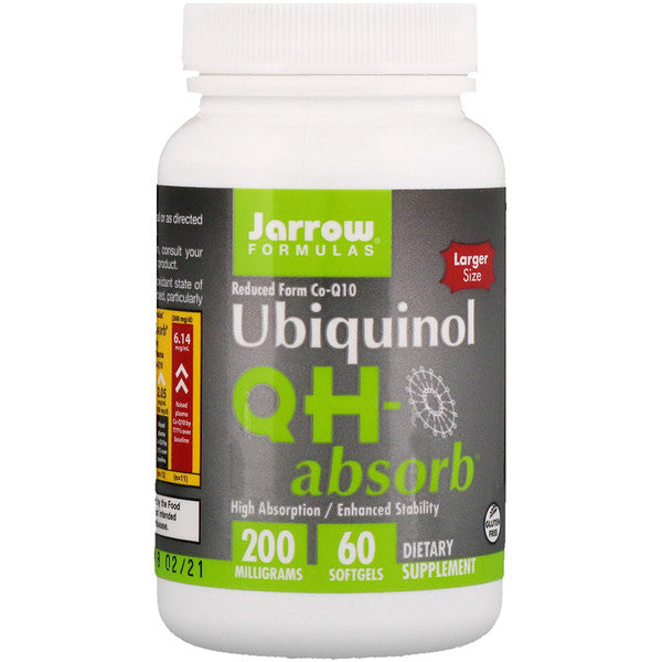 Jarrow Formulas, Ubiquinol, QH-Absorb, 200 mg, 60 Softgels