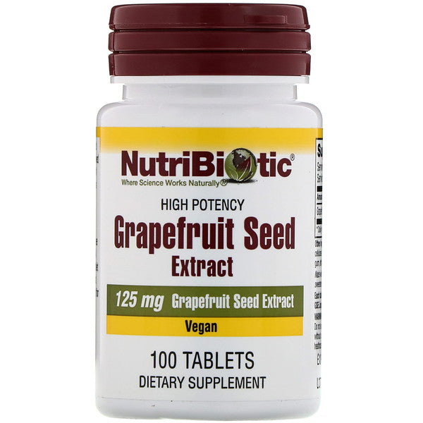 NutriBiotic, Grapefruit Seed Extract, 125 mg, 100 Tablets