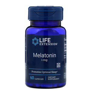 Life Extension, Melatonin, 1 mg, 60 Capsules