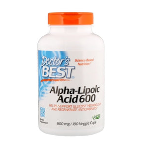 Doctor's Best, Alpha-Lipoic Acid, 600 mg, 180 Veggie Caps