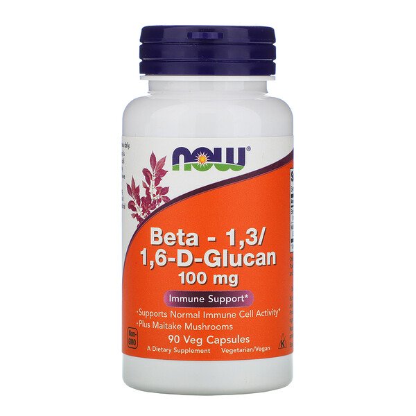 Now Foods, Beta-1,3/1,6-D-Glucan, 100 mg, 90 Veg Capsules