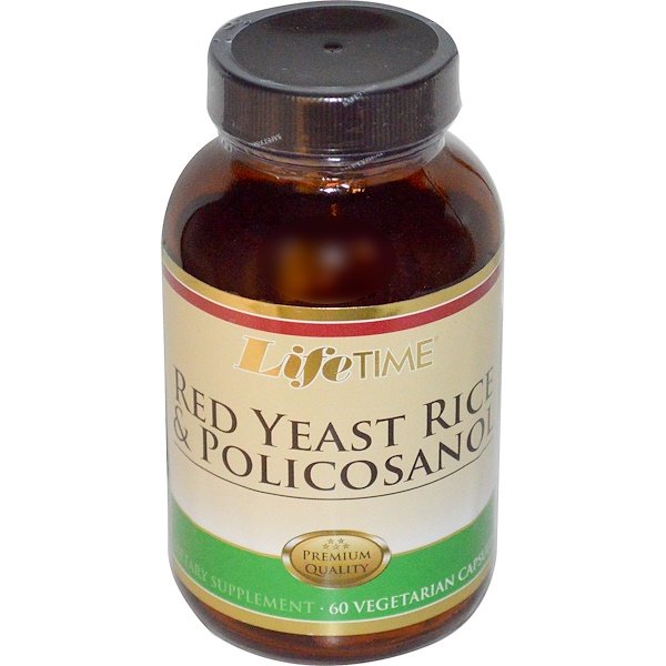 LifeTime Vitamins, Red Yeast Rice & Policosanol, 60 Vegetarian Capsules