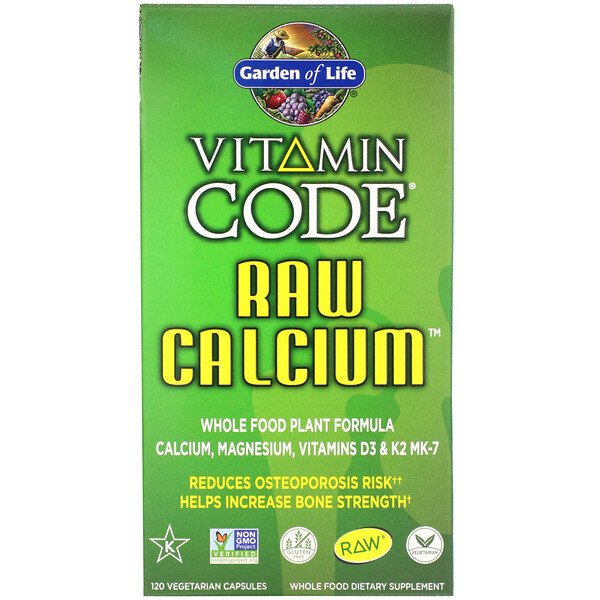 Garden of Life, Vitamin Code, RAW Calcium, 120 Vegetarian Capsules