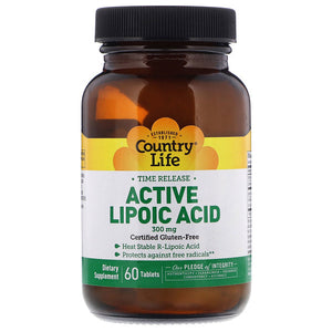 Country Life, Active Lipoic Acid, Time Release, 300 mg, 60 Tablets