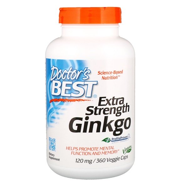 Doctor's Best, Extra Strength Ginkgo, 120 mg, 360 Veggie Caps