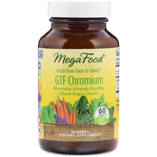 MegaFood, GTF Chromium, 60 Tablets