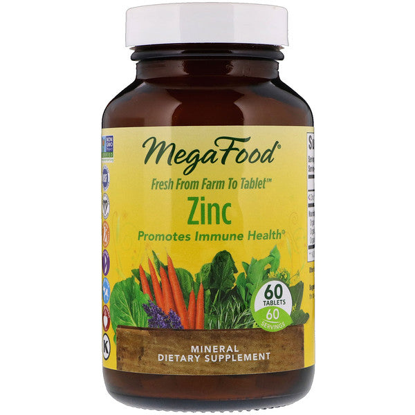 MegaFood, Zinc, 60 Tablets