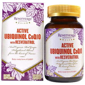 ReserveAge Nutrition, Active Ubiquinol CoQ10 with Resveratrol, 60 Liquid Capsules