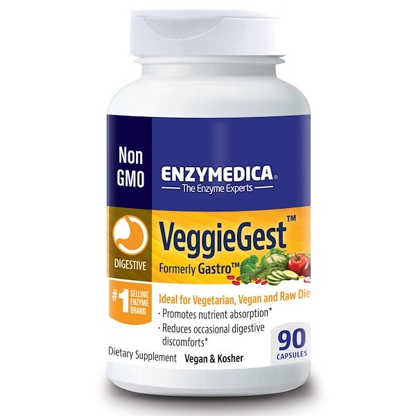 Enzymedica, VeggieGest, (Formerly Gastro), 90 Capsules