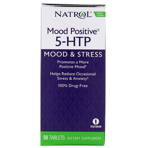 Natrol, Mood Positive 5-HTP, 50 Tablets