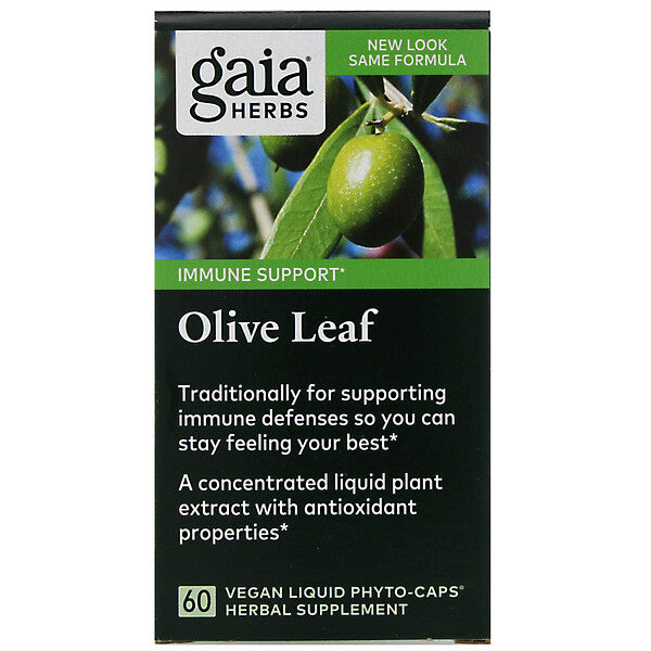 Gaia Herbs, Olive Leaf, 60 Vegan Liquid Phyto-Caps